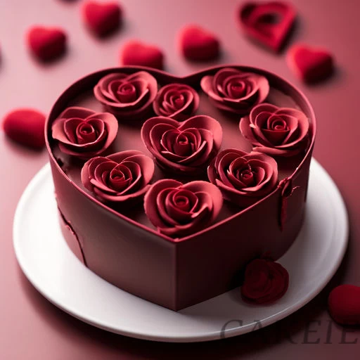 Chocolate Heart Shape Cake